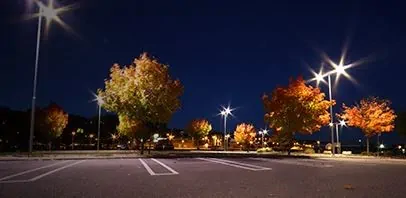 Parking lot lighting design application illustration